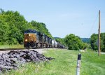 CSX 3407 leads a manifest north at Normandy 